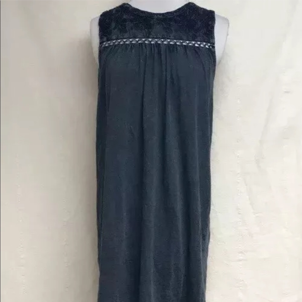 Lucky Brand Rustic Blue Lace&Knit Sheath Dress
